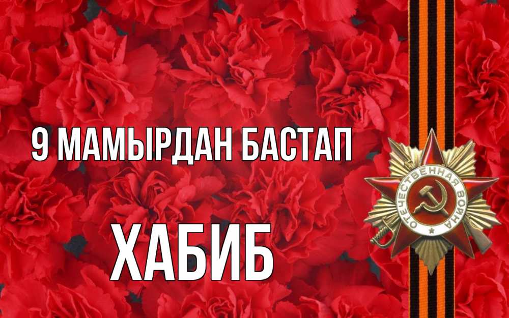 Күн сайын ашық хат с именем, ХАБИБ 9 мамырдан бастап 9 мая Онлайн тегін жүктеп алу тілектері бар керемет карта 