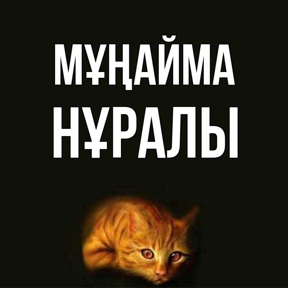 Күн сайын ашық хат с именем, НҰРАЛЫ Мұңайма лежащий кот в темноте Онлайн тегін жүктеп алу тілектері бар керемет карта 