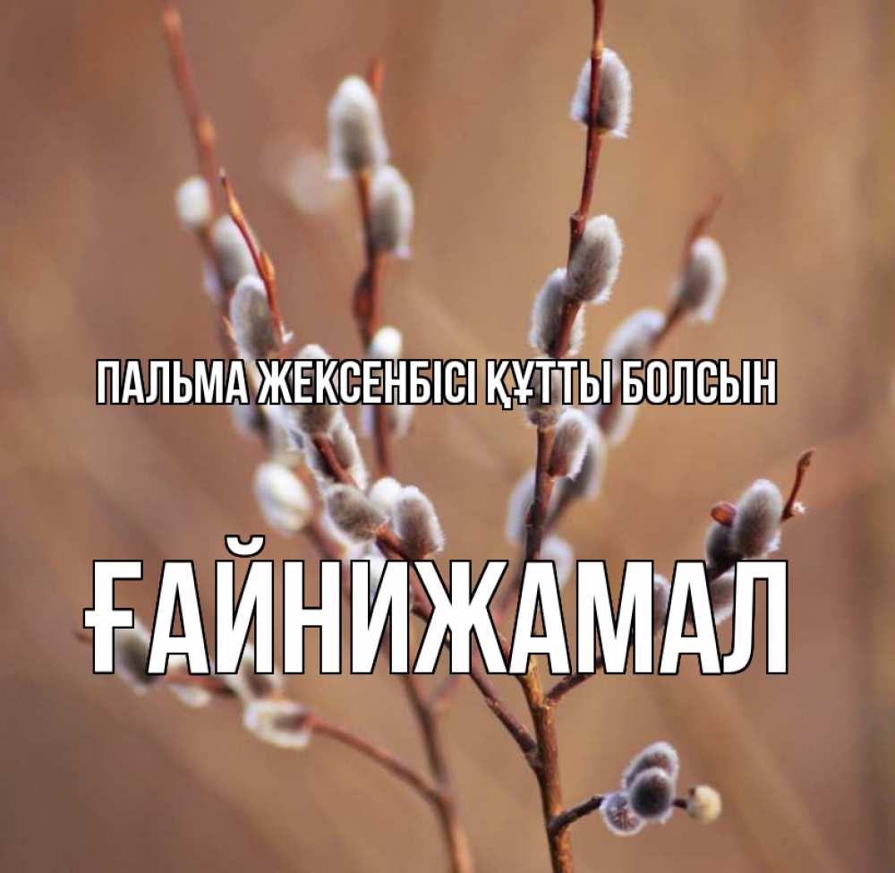 Күн сайын ашық хат с именем, ҒАЙНИЖАМАЛ Пальма жексенбісі құтты болсын верба Онлайн тегін жүктеп алу тілектері бар керемет карта 
