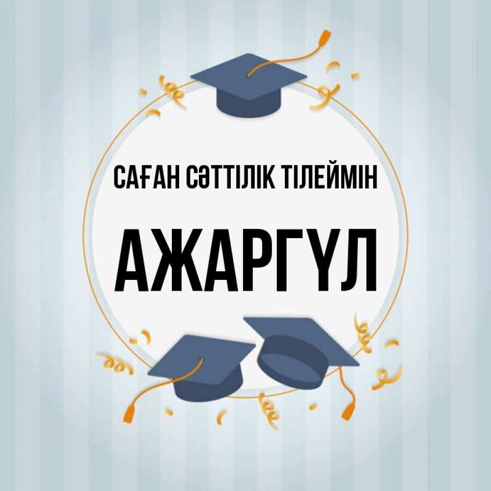 Күн сайын ашық хат с именем, АЖАРГҮЛ Саған сәттілік тілеймін для студентов Онлайн тегін жүктеп алу тілектері бар керемет карта 