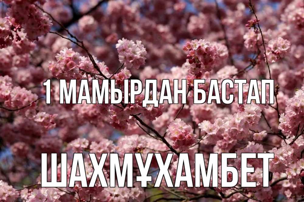 Күн сайын ашық хат с именем, ШАХМҰХАМБЕТ 1 мамырдан бастап С 1 мая Онлайн тегін жүктеп алу тілектері бар керемет карта 