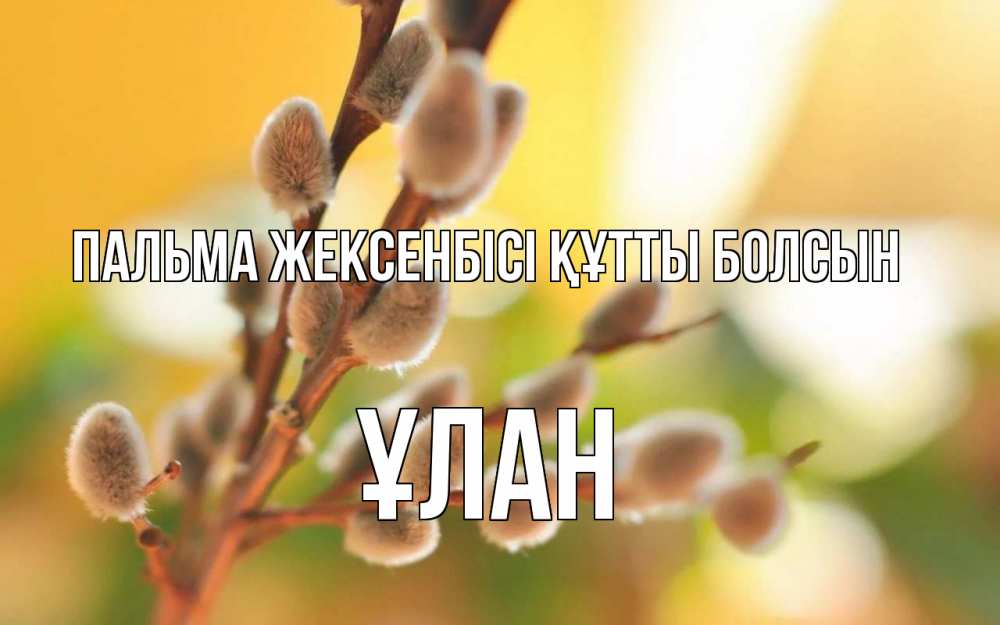 Күн сайын ашық хат с именем, ҰЛАН Пальма жексенбісі құтты болсын верба Онлайн тегін жүктеп алу тілектері бар керемет карта 