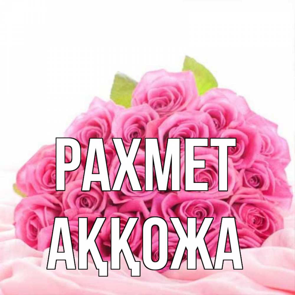 Күн сайын ашық хат с именем, Аққожа рахмет розовые розы с подписью Онлайн тегін жүктеп алу тілектері бар керемет карта 