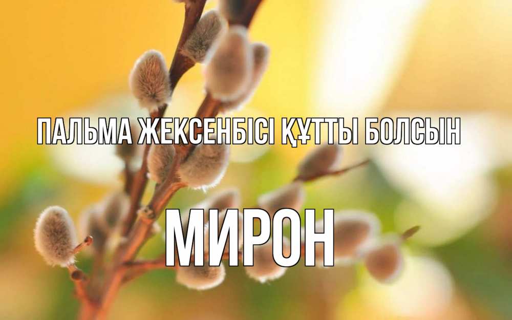 Күн сайын ашық хат с именем, МИРОН Пальма жексенбісі құтты болсын верба Онлайн тегін жүктеп алу тілектері бар керемет карта 