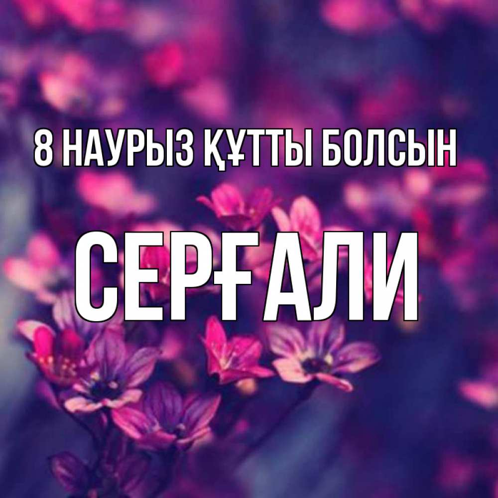Күн сайын ашық хат с именем, СЕРҒАЛИ 8 наурыз құтты болсын небольшие цветы 1 Онлайн тегін жүктеп алу тілектері бар керемет карта 
