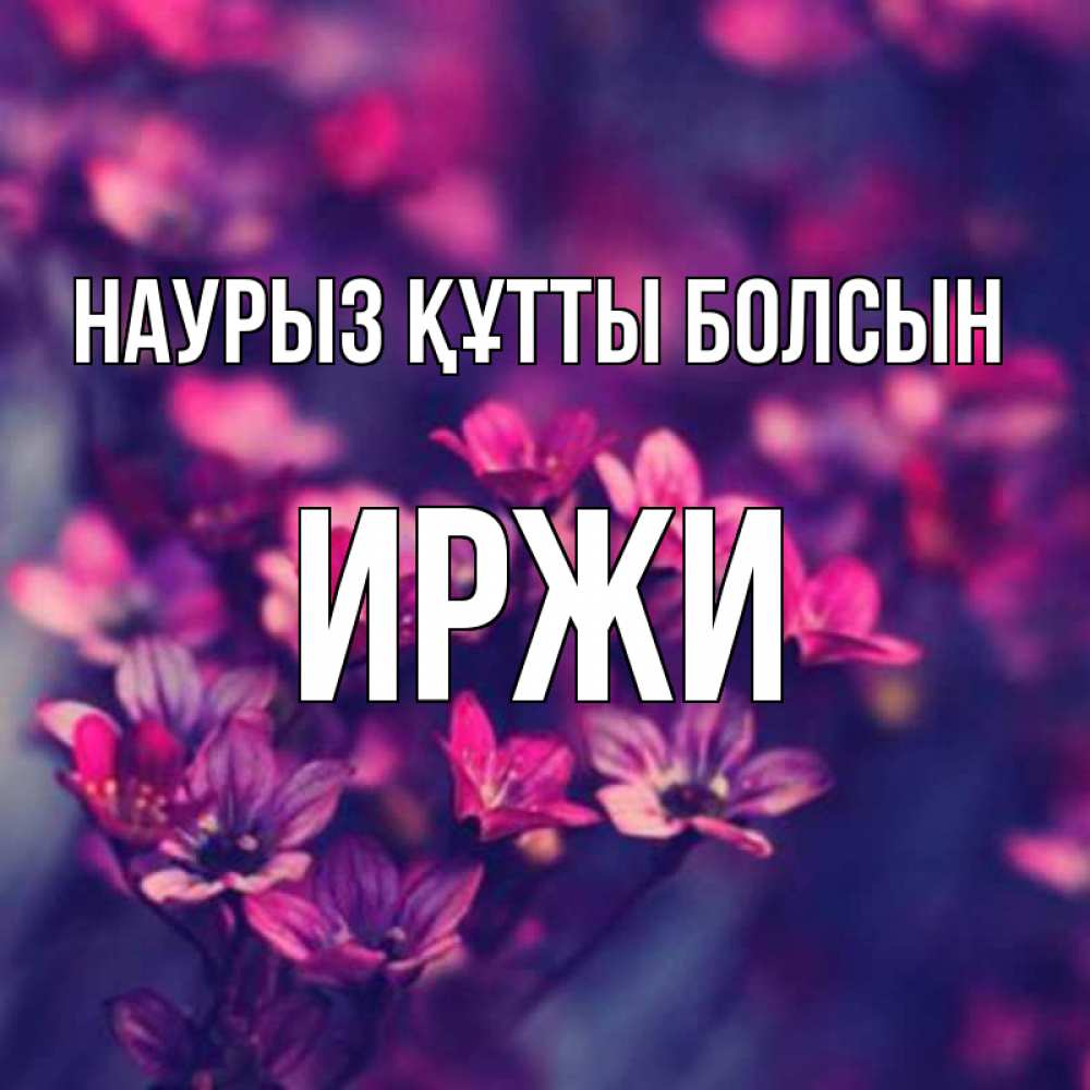 Күн сайын ашық хат с именем, Иржи Наурыз құтты болсын небольшие цветы 1 Онлайн тегін жүктеп алу тілектері бар керемет карта 