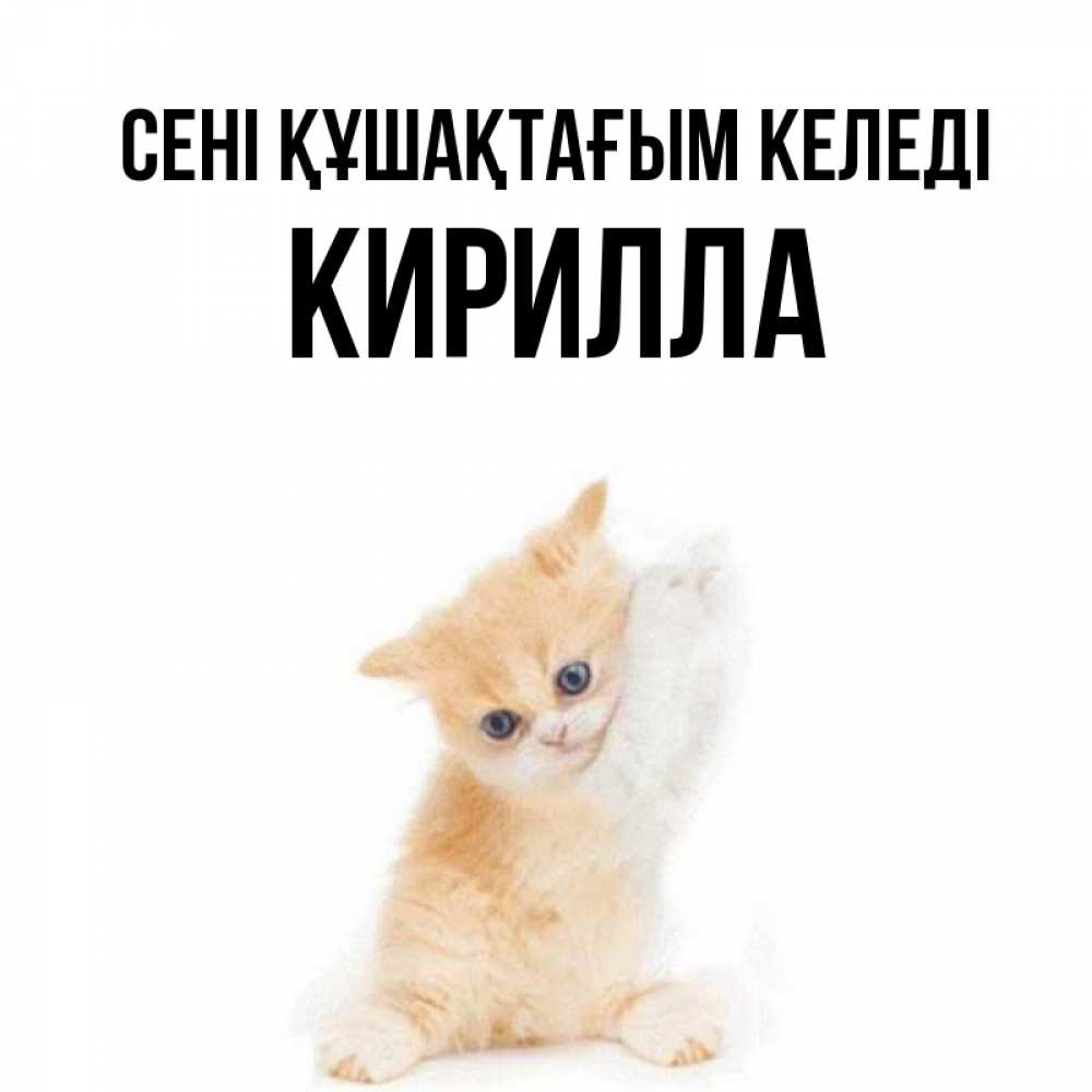 Күн сайын ашық хат с именем, Кирилла сені құшақтағым келеді я хочу очень скорее обнимаешек Онлайн тегін жүктеп алу тілектері бар керемет карта 