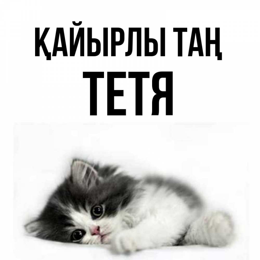Күн сайын ашық хат с именем, Тетя Қайырлы таң кот лапки Онлайн тегін жүктеп алу тілектері бар керемет карта 