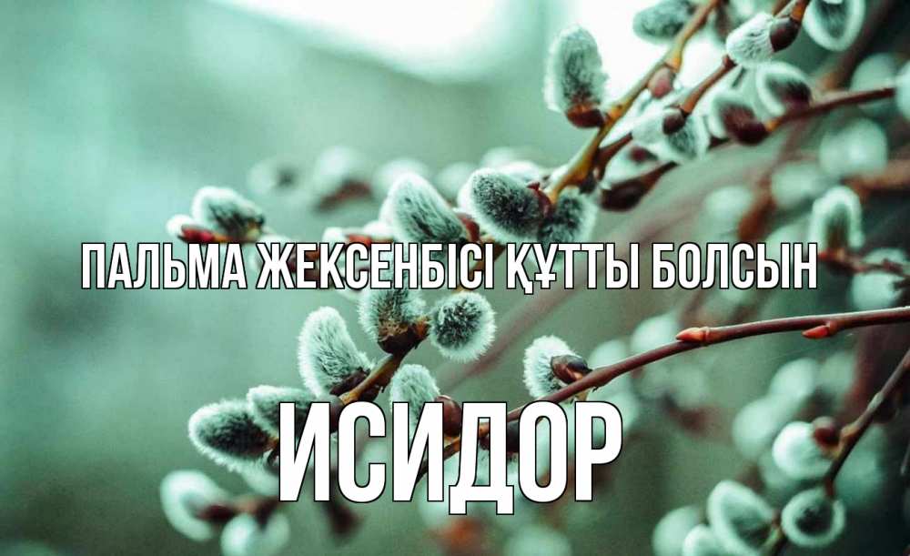Күн сайын ашық хат с именем, Исидор Пальма жексенбісі құтты болсын верба Онлайн тегін жүктеп алу тілектері бар керемет карта 