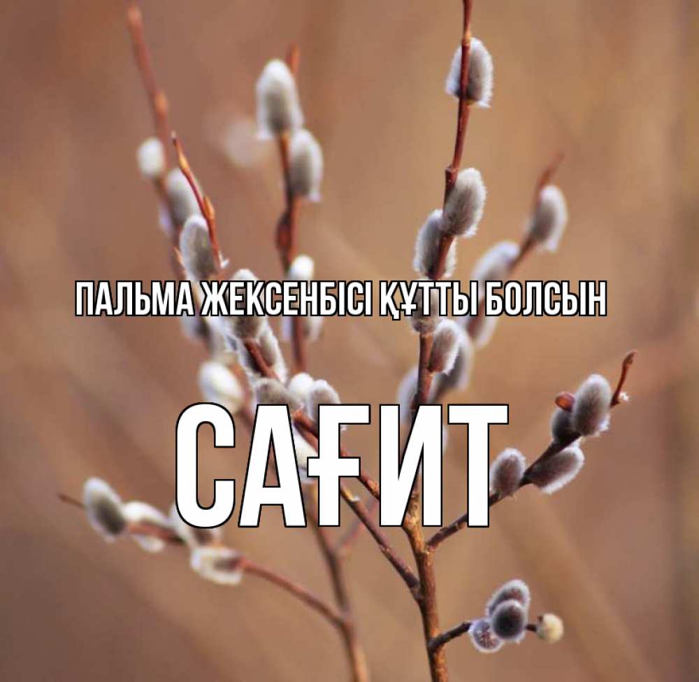 Күн сайын ашық хат с именем, САҒИТ Пальма жексенбісі құтты болсын верба Онлайн тегін жүктеп алу тілектері бар керемет карта 