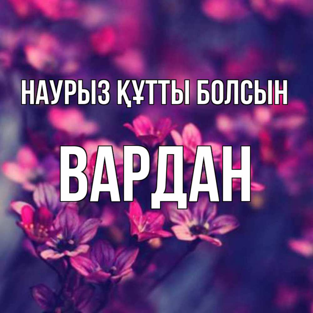 Күн сайын ашық хат с именем, Вардан Наурыз құтты болсын небольшие цветы 1 Онлайн тегін жүктеп алу тілектері бар керемет карта 