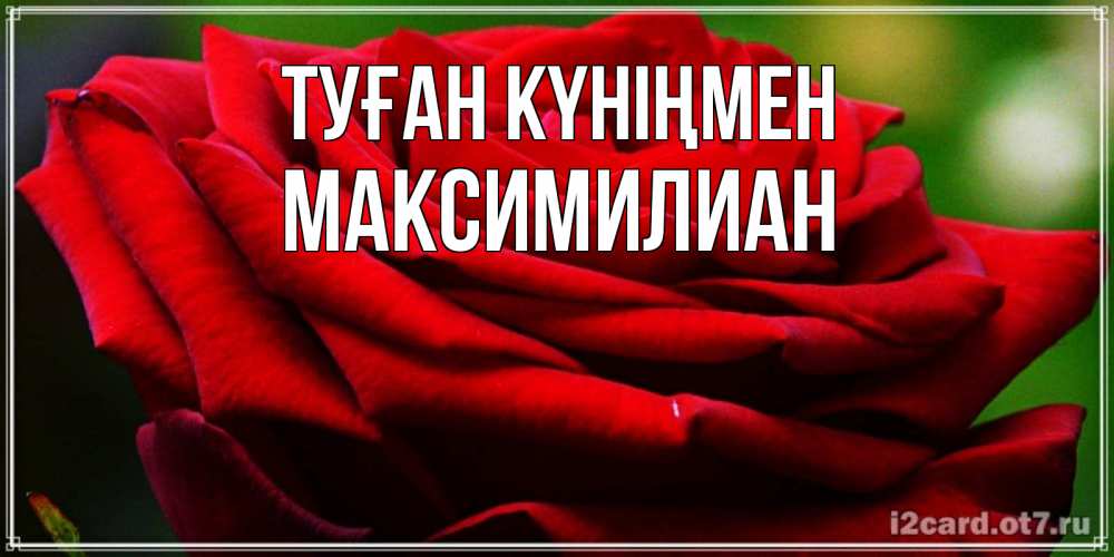 Күн сайын ашық хат с именем, Максимилиан Туған күніңмен розочка очень красивая Онлайн тегін жүктеп алу тілектері бар керемет карта 