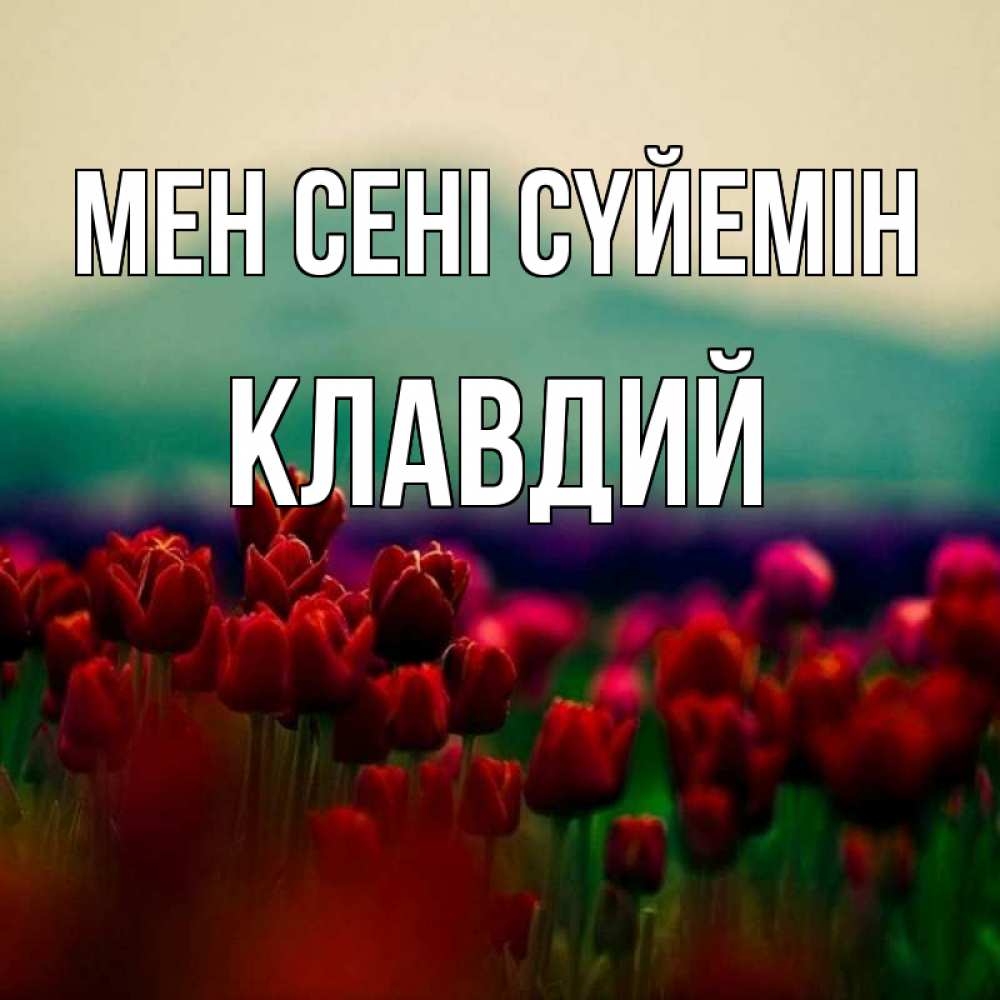 Күн сайын ашық хат с именем, Клавдий Мен сені сүйемін тюльпаны 4 Онлайн тегін жүктеп алу тілектері бар керемет карта 