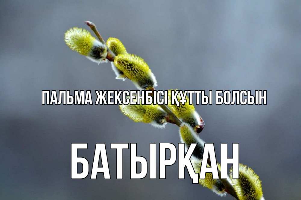 Күн сайын ашық хат с именем, Батырқан Пальма жексенбісі құтты болсын верба Онлайн тегін жүктеп алу тілектері бар керемет карта 