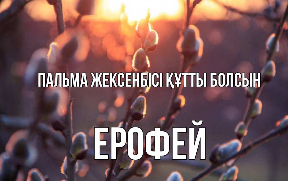 Күн сайын ашық хат с именем, Ерофей Пальма жексенбісі құтты болсын верба Онлайн тегін жүктеп алу тілектері бар керемет карта 
