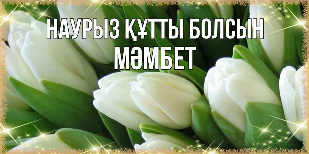 Күн сайын ашық хат с именем, МӘМБЕТ Наурыз құтты болсын поздравляем с наурызом Онлайн тегін жүктеп алу тілектері бар керемет карта 