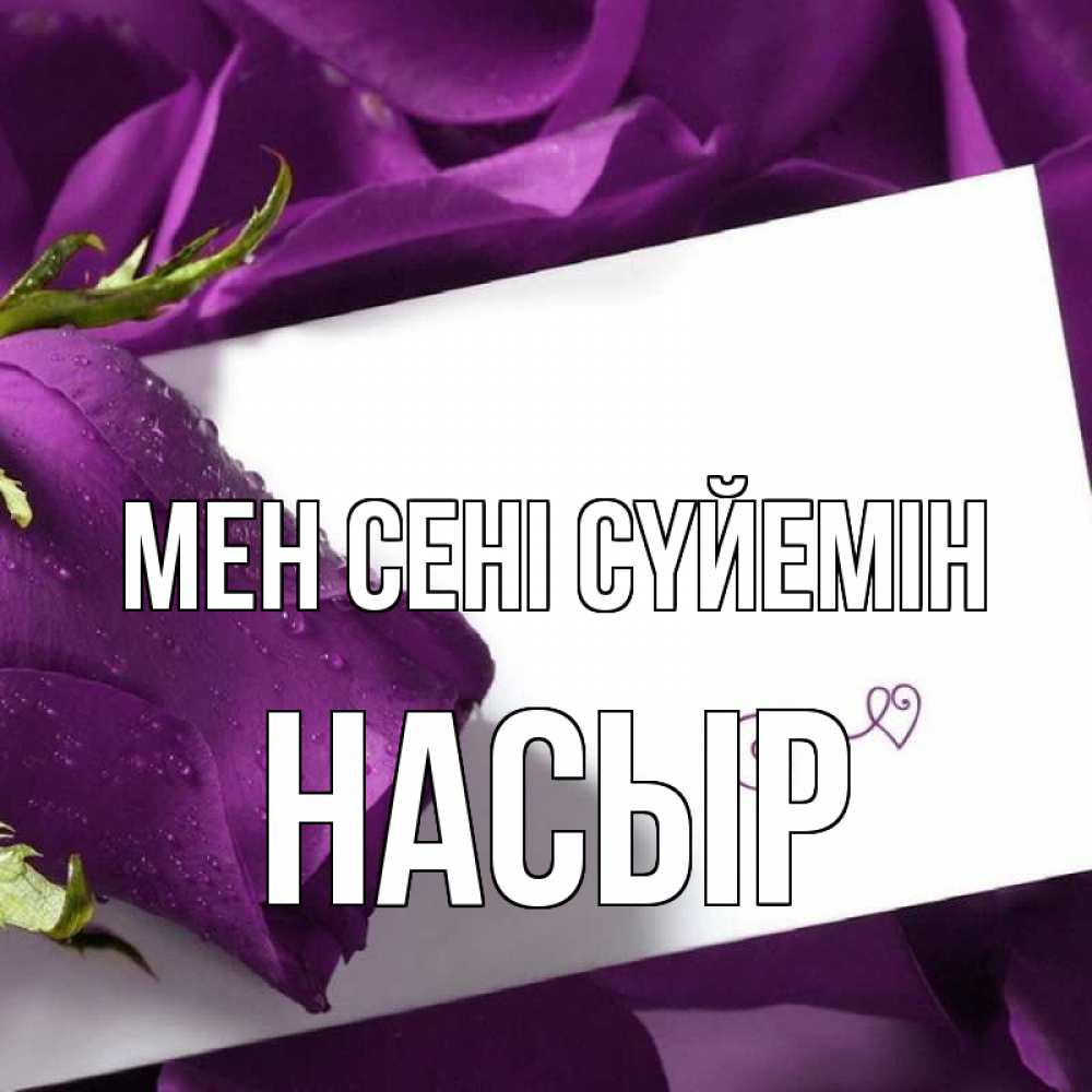 Күн сайын ашық хат с именем, НАСЫР Мен сені сүйемін роза Онлайн тегін жүктеп алу тілектері бар керемет карта 