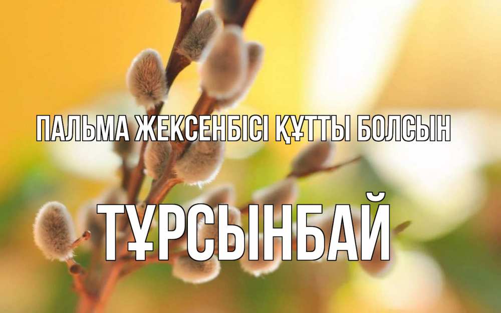 Күн сайын ашық хат с именем, ТҰРСЫНБАЙ Пальма жексенбісі құтты болсын верба Онлайн тегін жүктеп алу тілектері бар керемет карта 