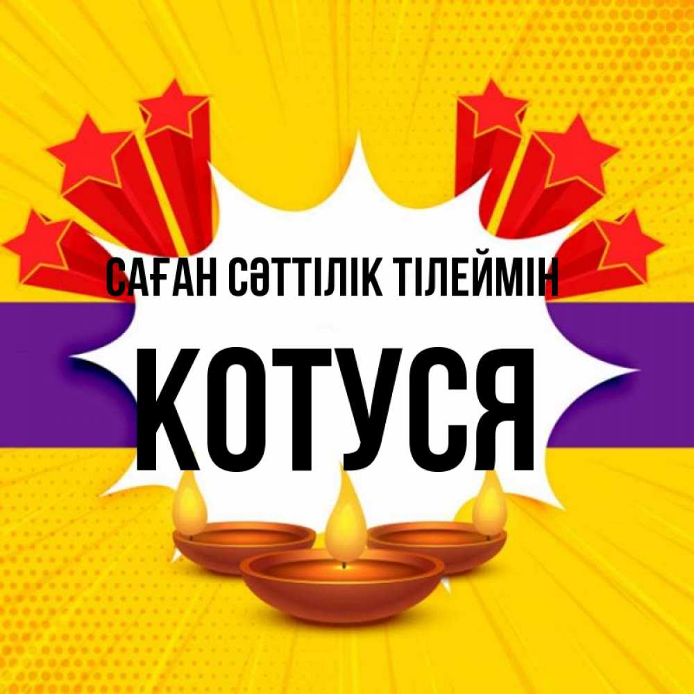 Күн сайын ашық хат с именем, Котуся Саған сәттілік тілеймін векторное изображение Онлайн тегін жүктеп алу тілектері бар керемет карта 