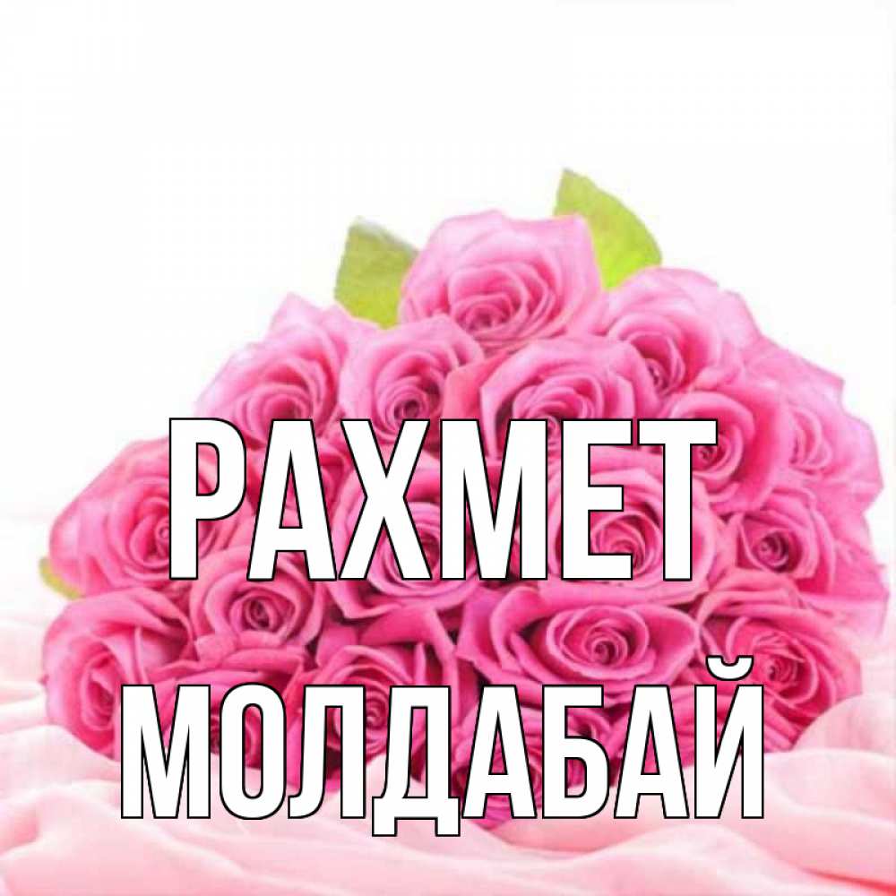Күн сайын ашық хат с именем, МОЛДАБАЙ рахмет розовые розы с подписью Онлайн тегін жүктеп алу тілектері бар керемет карта 