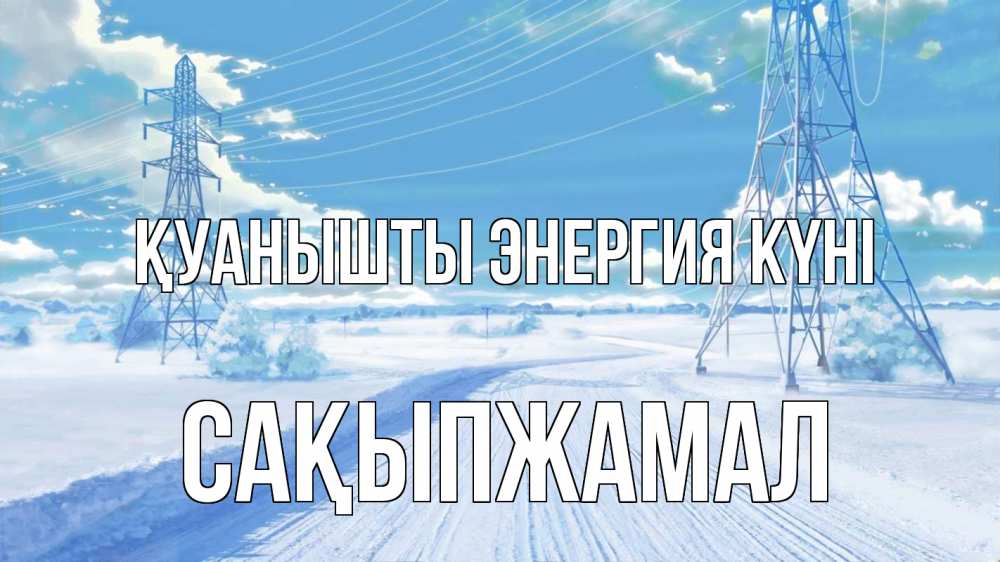 Күн сайын ашық хат с именем, САҚЫПЖАМАЛ Қуанышты энергия күні Лэп зима снег Онлайн тегін жүктеп алу тілектері бар керемет карта 