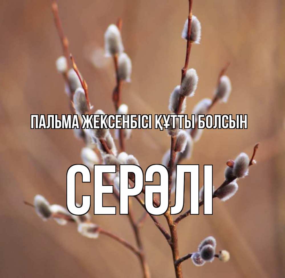 Күн сайын ашық хат с именем, СЕРӘЛІ Пальма жексенбісі құтты болсын верба Онлайн тегін жүктеп алу тілектері бар керемет карта 