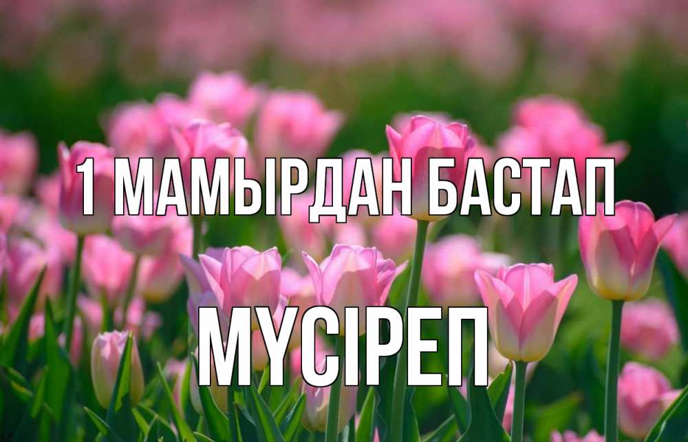 Күн сайын ашық хат с именем, МҮСІРЕП 1 мамырдан бастап С 1 мая Онлайн тегін жүктеп алу тілектері бар керемет карта 