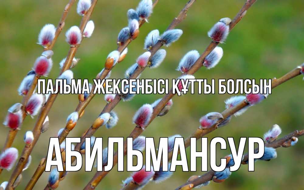 Күн сайын ашық хат с именем, Абильмансур Пальма жексенбісі құтты болсын верба Онлайн тегін жүктеп алу тілектері бар керемет карта 