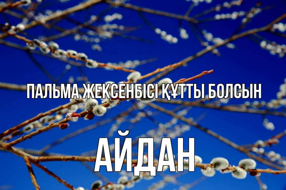 Күн сайын ашық хат с именем, Айдан Пальма жексенбісі құтты болсын верба Онлайн тегін жүктеп алу тілектері бар керемет карта 