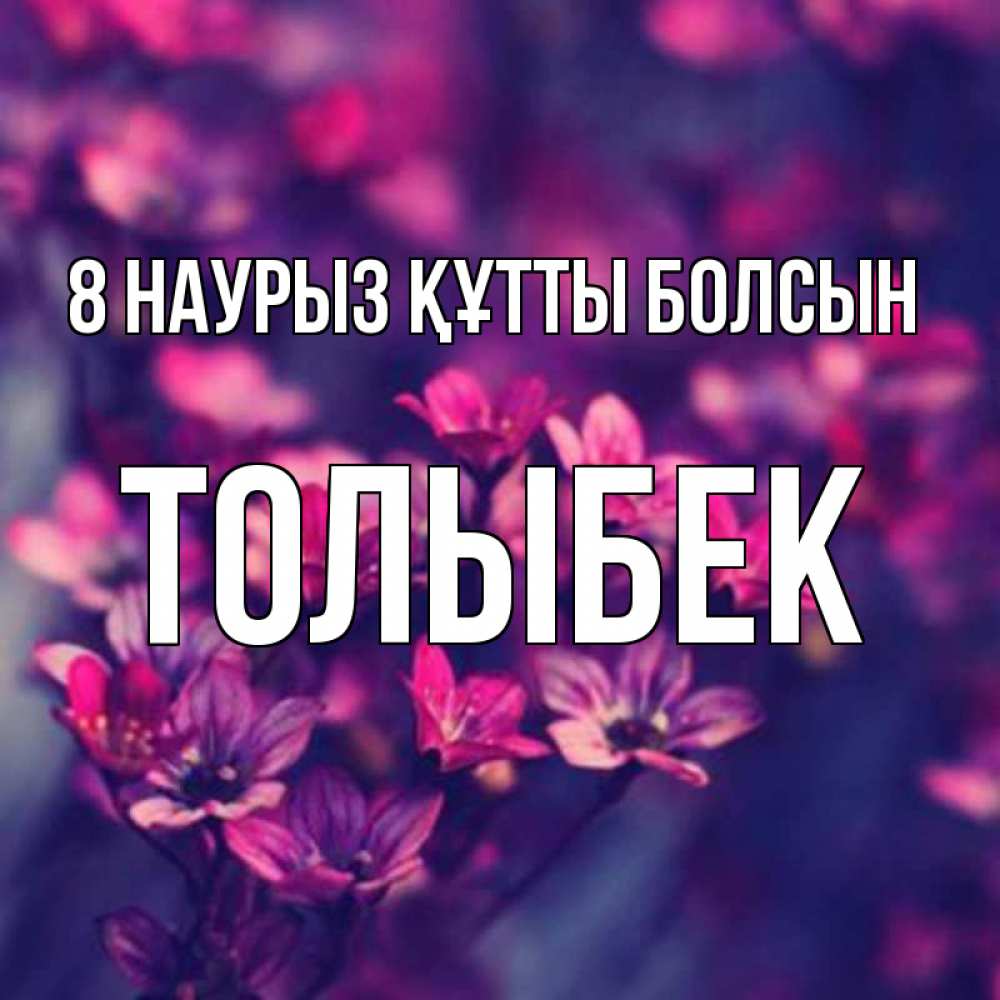 Күн сайын ашық хат с именем, ТОЛЫБЕК 8 наурыз құтты болсын небольшие цветы 1 Онлайн тегін жүктеп алу тілектері бар керемет карта 