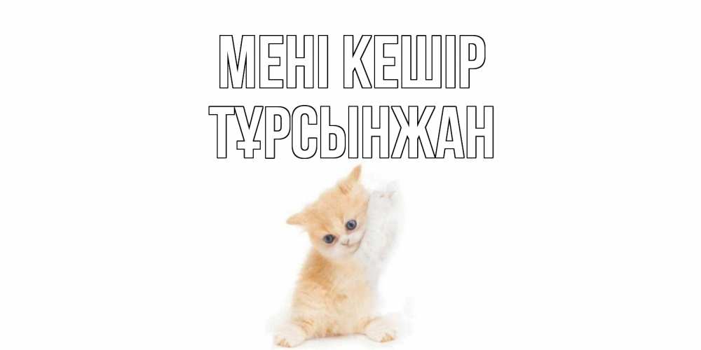 Күн сайын ашық хат с именем, ТҰРСЫНЖАН Мені кешір кот Онлайн тегін жүктеп алу тілектері бар керемет карта 