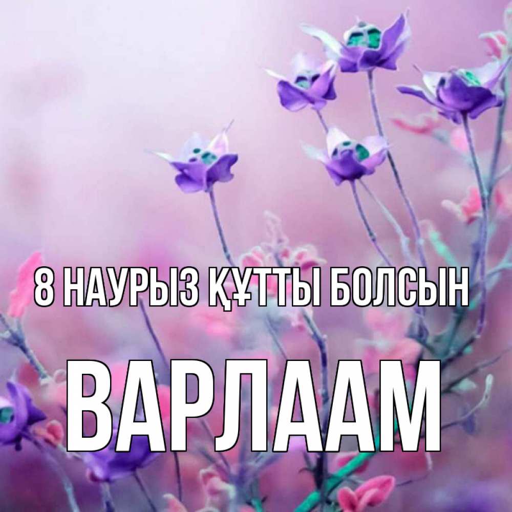 Күн сайын ашық хат с именем, Варлаам 8 наурыз құтты болсын международный женский день 2 Онлайн тегін жүктеп алу тілектері бар керемет карта 