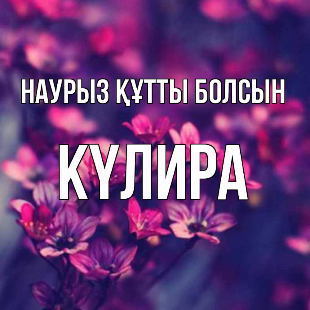Күн сайын ашық хат с именем, КҮЛИРА Наурыз құтты болсын небольшие цветы 1 Онлайн тегін жүктеп алу тілектері бар керемет карта 