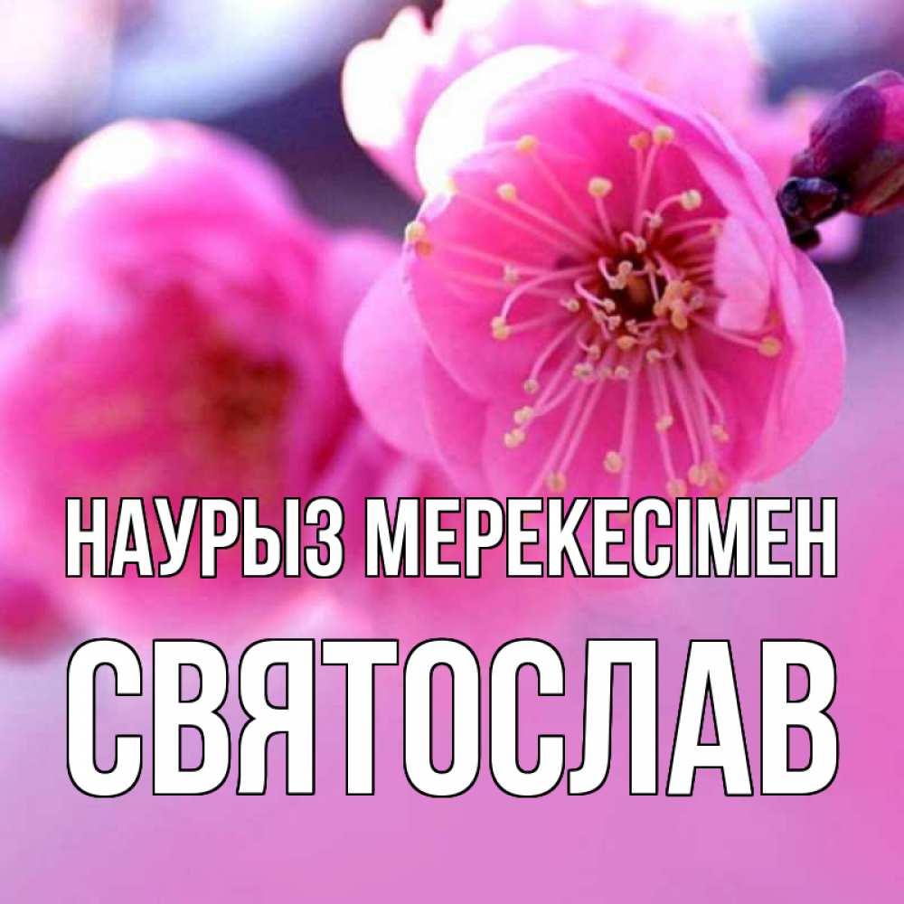 Күн сайын ашық хат с именем, Святослав Наурыз мерекесімен международный женский день Онлайн тегін жүктеп алу тілектері бар керемет карта 