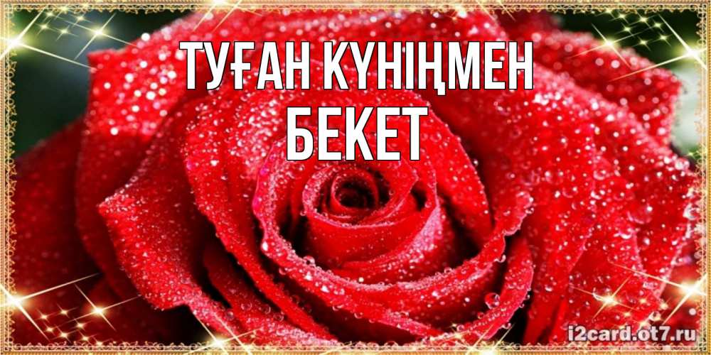 Күн сайын ашық хат с именем, Бекет Туған күніңмен роса и роза. открытка с красивой розой Онлайн тегін жүктеп алу тілектері бар керемет карта 