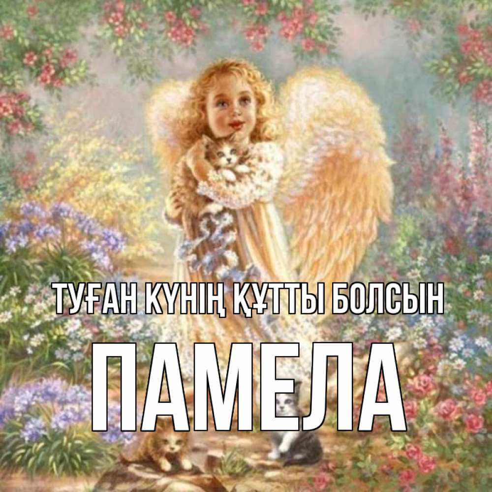 Күн сайын ашық хат с именем, Памела Туған күнің құтты болсын держит котенка Онлайн тегін жүктеп алу тілектері бар керемет карта 