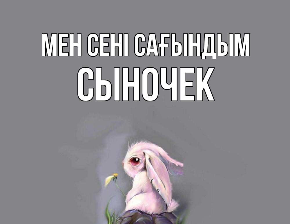 Күн сайын ашық хат с именем, Сыночек Мен сені сағындым заяц Онлайн тегін жүктеп алу тілектері бар керемет карта 