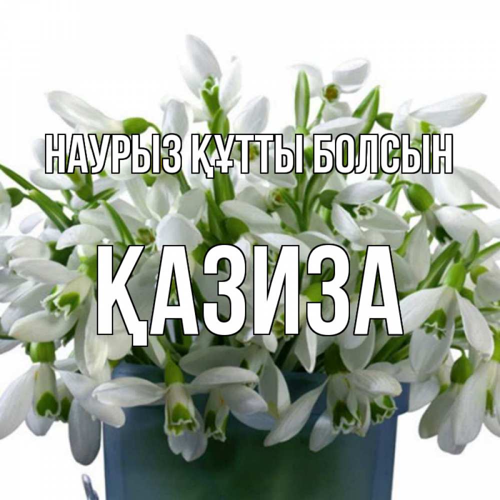Күн сайын ашық хат с именем, ҚАЗИЗА Наурыз құтты болсын цветы к наурызу Онлайн тегін жүктеп алу тілектері бар керемет карта 