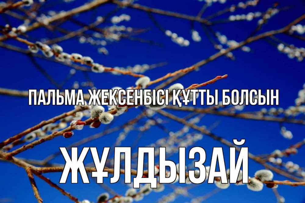 Күн сайын ашық хат с именем, ЖҰЛДЫЗАЙ Пальма жексенбісі құтты болсын верба Онлайн тегін жүктеп алу тілектері бар керемет карта 