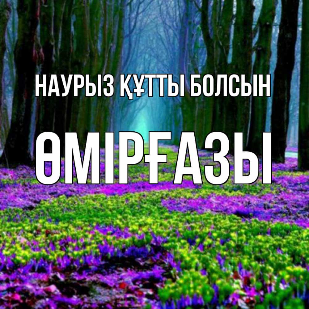 Күн сайын ашық хат с именем, ӨМІРҒАЗЫ Наурыз құтты болсын фиолетовые цветы в лесу 1 Онлайн тегін жүктеп алу тілектері бар керемет карта 
