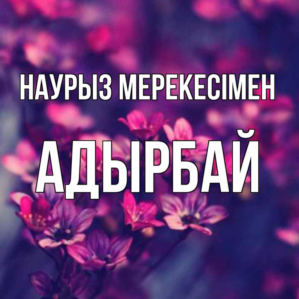 Күн сайын ашық хат с именем, Адырбай Наурыз мерекесімен небольшие цветы 1 Онлайн тегін жүктеп алу тілектері бар керемет карта 