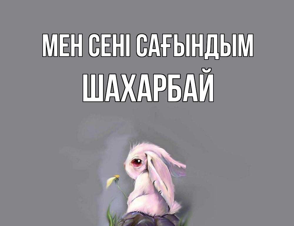 Күн сайын ашық хат с именем, ШАХАРБАЙ Мен сені сағындым заяц Онлайн тегін жүктеп алу тілектері бар керемет карта 