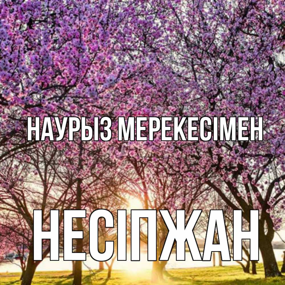 Күн сайын ашық хат с именем, НЕСІПЖАН Наурыз мерекесімен праздник весны наурыз Онлайн тегін жүктеп алу тілектері бар керемет карта 