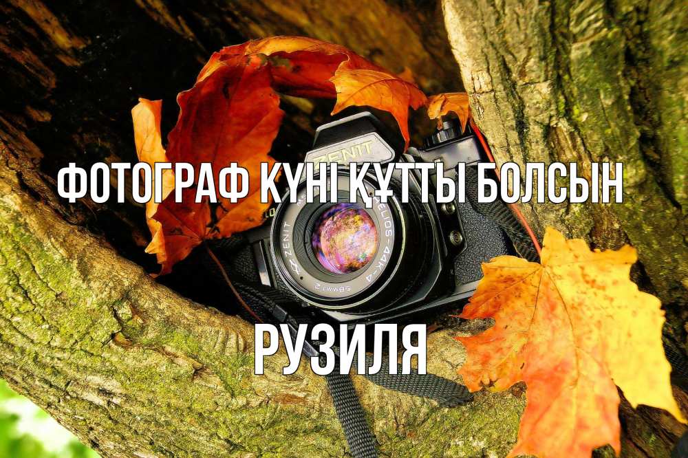 Күн сайын ашық хат с именем, Рузиля Фотограф күні құтты болсын с днем фотографа 1 Онлайн тегін жүктеп алу тілектері бар керемет карта 