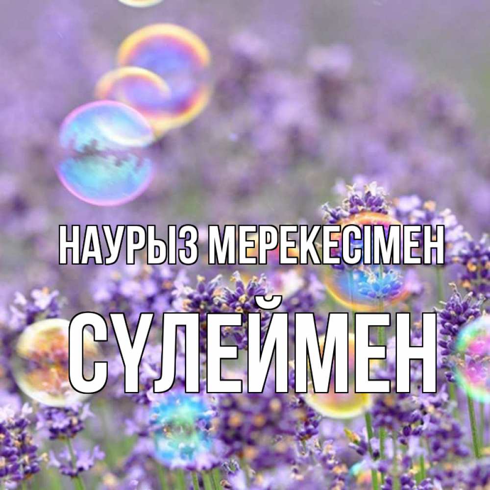 Күн сайын ашық хат с именем, СҮЛЕЙМЕН Наурыз мерекесімен цветы Онлайн тегін жүктеп алу тілектері бар керемет карта 