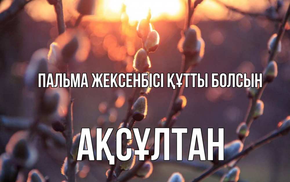 Күн сайын ашық хат с именем, Ақсұлтан Пальма жексенбісі құтты болсын верба Онлайн тегін жүктеп алу тілектері бар керемет карта 