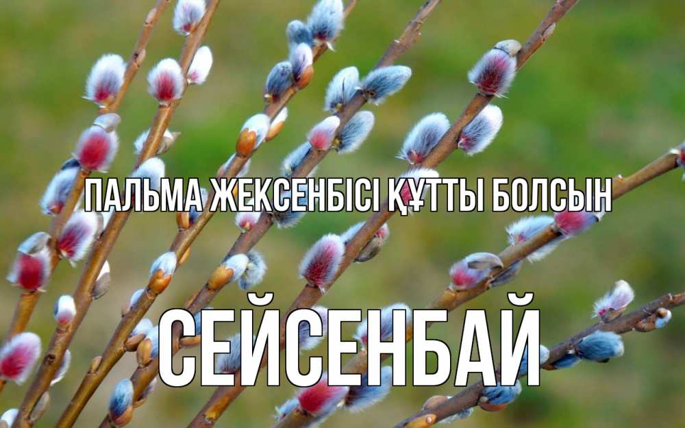 Күн сайын ашық хат с именем, СЕЙСЕНБАЙ Пальма жексенбісі құтты болсын верба Онлайн тегін жүктеп алу тілектері бар керемет карта 
