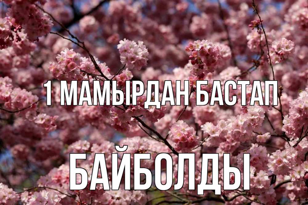 Күн сайын ашық хат с именем, Байболды 1 мамырдан бастап С 1 мая Онлайн тегін жүктеп алу тілектері бар керемет карта 