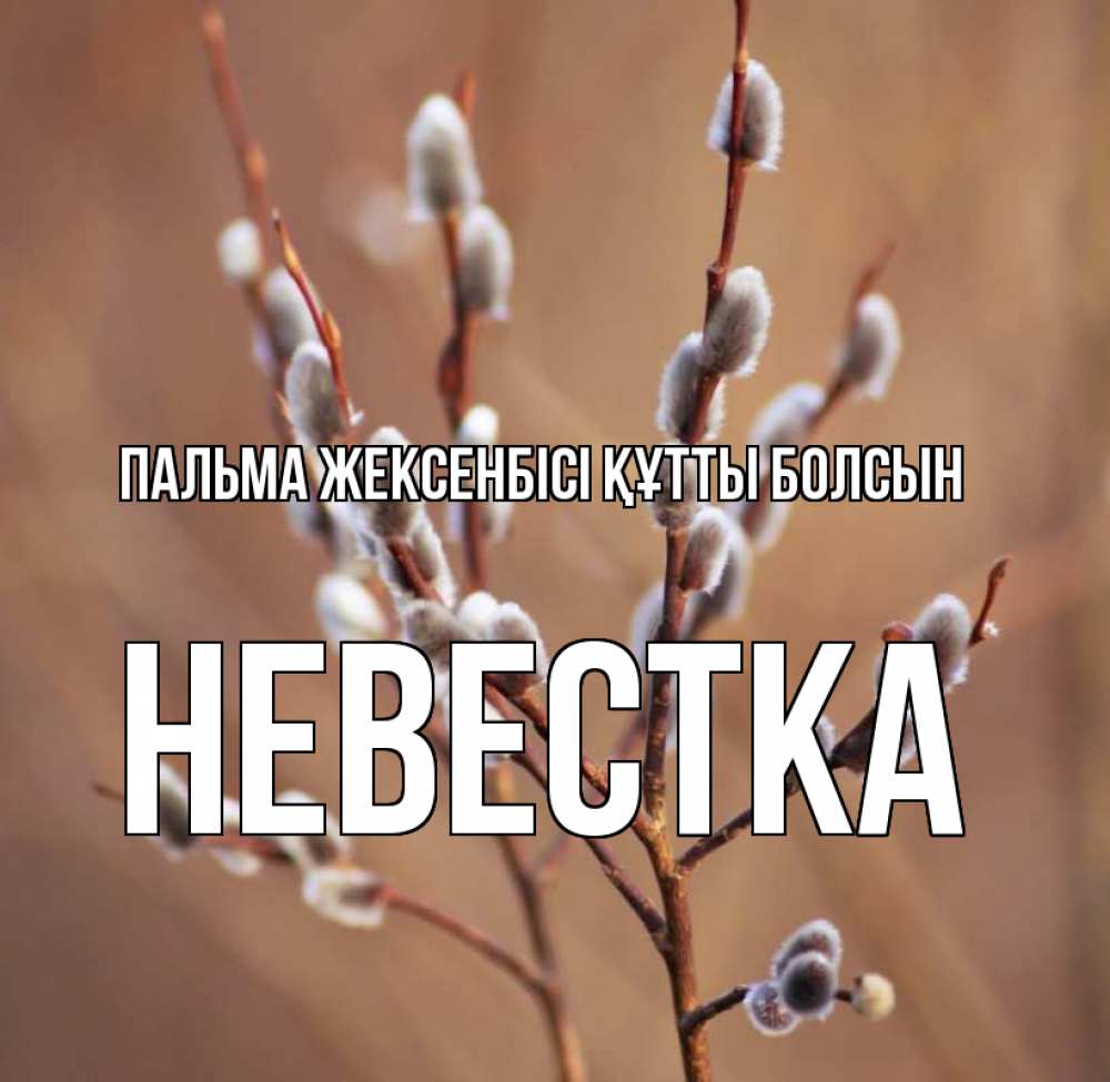 Күн сайын ашық хат с именем, Невестка Пальма жексенбісі құтты болсын верба Онлайн тегін жүктеп алу тілектері бар керемет карта 