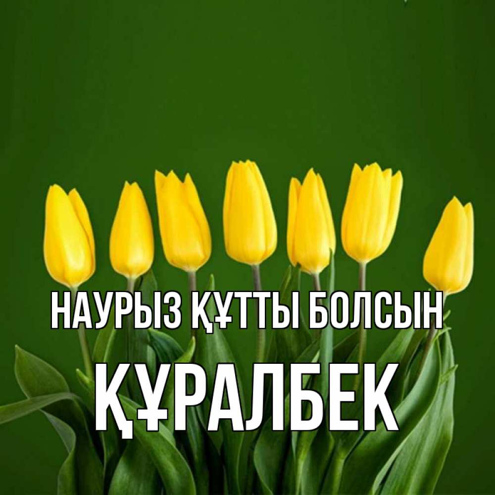 Күн сайын ашық хат с именем, ҚҰРАЛБЕК Наурыз құтты болсын желтого цвета 3 Онлайн тегін жүктеп алу тілектері бар керемет карта 